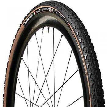 Challenge Gravel Grinder Tubeless Black/Brown Superlight 33 - Neumático para Bicicleta, Unisex, para Adulto, 700 x 33 C