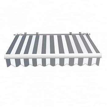 Toldo Articulado 2,5x2m Antracita/Blanco con Protección UV y Montaje a Pared