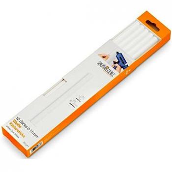 Pegamento Blanco Steinel 11 mm - Paquete de 10 Stickers, 250 g, Fuerte Adhesión