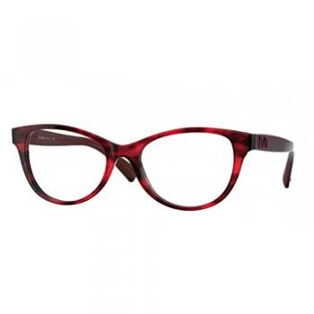 Valentino VA3057 5020 Red Havana Eyeglass Frame with Demo Lens 53mm