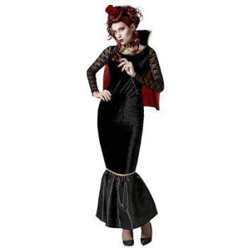 Disfraz de Vampiresa Negra con Capa para Mujer Adulto XS