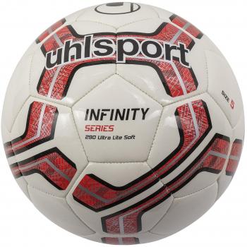 Uhlsport Infinity 290 Ultra Lite Soft Balones de Fútbol, Blanco/Rojo/Negro, 4