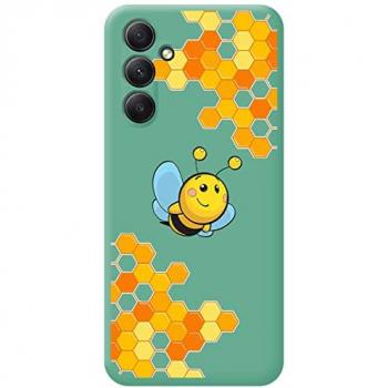 Funda Silicona Líquida Verde para Samsung Galaxy A54 5G con Diseño de Abeja y Dibujos Personalizados