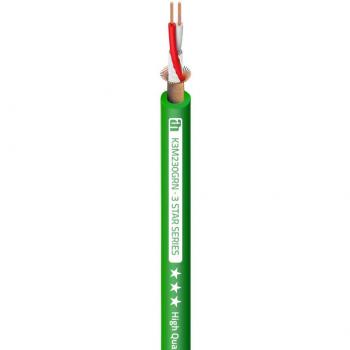 Cable de Audio para Micrófono 2x0,30mm Ofc Verde (100m) 3star K3m230grn