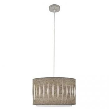 Colgante de diseño moderno Alexandra 1xe27 Niquel/madera Gris Regx30x30 cm