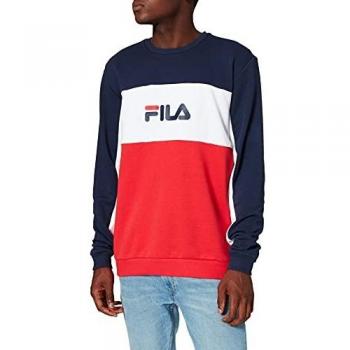 Fila Lightweight Multicolor Blocked Crewneck Sweatshirt for Men - Size S