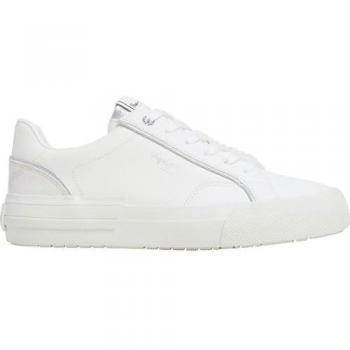 Zapatillas Pepe Jeans Allen Twin para Mujer, color blanco puro, modelo PLS31580-800, material sintético, talla 41