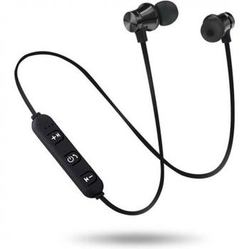 Auriculares Bluetooth Deportivos Magnéticos Inalámbricos con Banda para el Cuello y Micrófono, Estéreo de Metal para Todos los Teléfonos