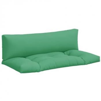 Cojines para palets 2 unidades tela verde vidaXL