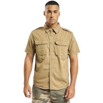Camisa de Manga Corta Vintage Brandit Beige 6XL