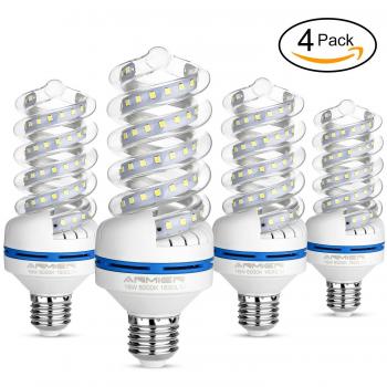 Bombillas LED E27 16W (equivalente a 120watt), Blanco Frío 6000k Led Lámpara, bombilla LED de 1600 lumens, No regulable, 360 Degree Ángulo de haz - 4 unidades
