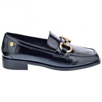 Mocasines de piel para mujer Carmela 161149 en color negro