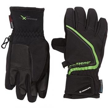 Ziener Niños lanu AS (R) pr Glove Junior - Guantes de esquí, otoño/invierno, infantil, color negro y verde, tamaño 3,5