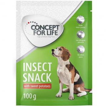 Concept for Life Insect Snack con Batata-Doce para Perros - Pack Ahorro: 3 x 100 g