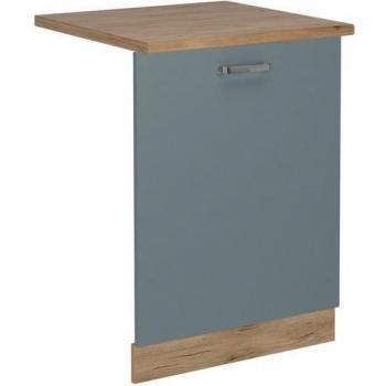 Tapa del Lavavajillas R-Line 60 cm, Gris Azulado con Acabado en Roble