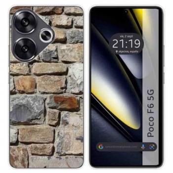 Funda de Silicona para Xiaomi Poco F6 5G Diseño Ladrillo 03 con Dibujos