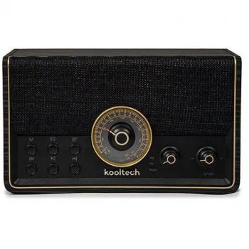 Radio Portátil Bluetooth Vintage Negro Kooltech