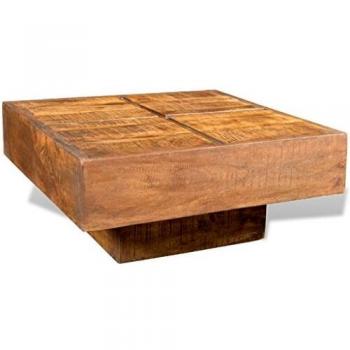 vidaXL Coffee Table Brown Square Solid Mango Wood