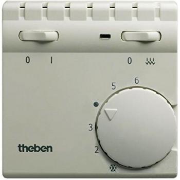 Termostato de ambiente Theben RAM 707 230V con interruptor para montaje en superficie