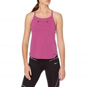 Nike W Nk TR Srf SPT Elstka Tank Camiseta, Mujer, Active Fuchsia/Black, XL