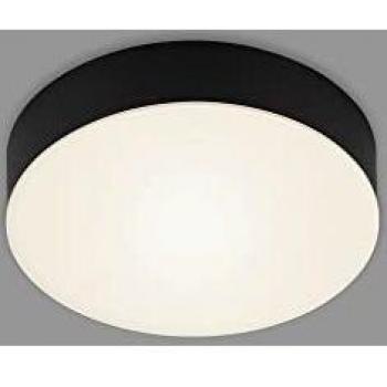 Plafón LED Flame, Ø 15,7 cm, negro, diseño sin marco, 11W (1000 lm)