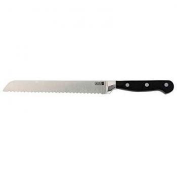 QUID PROFESSIONAL Cuchillo Pan 20CM INOX Chef Black QDPRO, Negro, Estandar