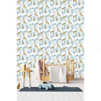 Papel Pintado Infantil Safari - Rollo de 55 x 300 cm