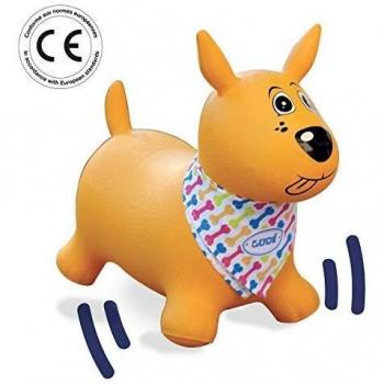 Ludi- Juegos de hábil idad Mi Perro Saltarín Amarillo, Multicolor