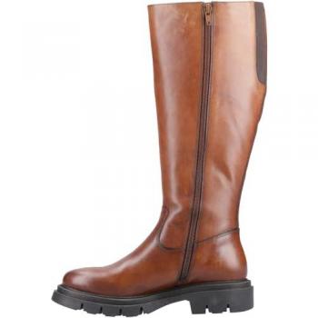 Hush Puppies Women's Rowan Brown Leather Long Boots