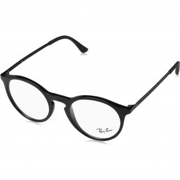 Ray-Ban 0Rx7132, Monturas de Gafas para Hombre, Shiny Black, 48