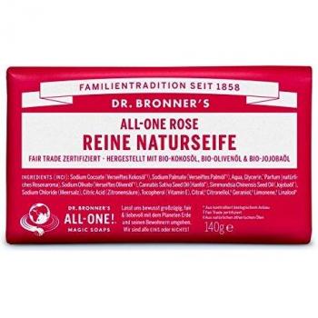 Dr. Bronner's Organic Rose Bar Soap, 140 g