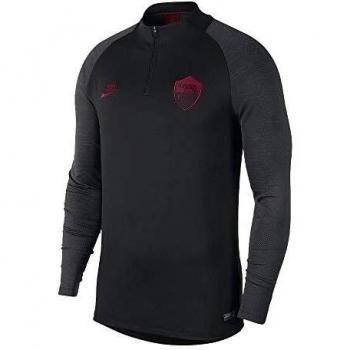 NIKE Dri-Fit A.S. Roma Strike Camiseta, Hombre, Black/Anthracite/Team Crimson, S