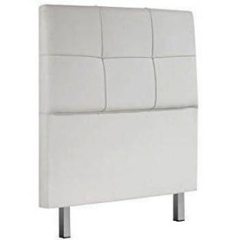 Cabecerocon patas tapizado para dormitorio modelo CHESTER 100 cm color blanco - Sedutahome
