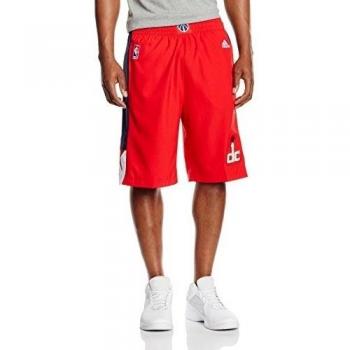 adidas Woven Nba Team Pantalón corto Washington Wizards de baloncesto para Hombre, Rojo