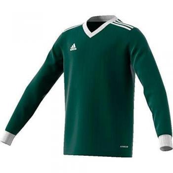 adidas Tabela 18 Jersey LS Camiseta, Unisex niños, Collegiate Green/White, 140