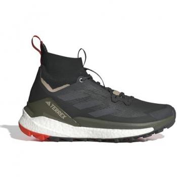 adidas Terrex Free Hiker 2 Hiking Shoes for Men - Pure Black/Green