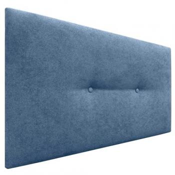 Cabecero Moderno Acolchado de Polipiel o Tela Acualine Liso con Botones - Azul 90x50cm (Camas 80/90)