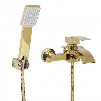 Viking Choice Mezclador de baño y ducha grifo de pared dorado con handdouche y doucheslang