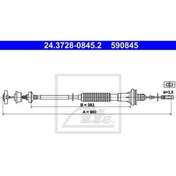 Cable de embrague ATE 24.3728-0845.2