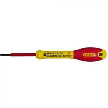 STANLEY 0-65-410 - Destornillador aislado vde 1000v FatMax plana 2,5 x 50 mm