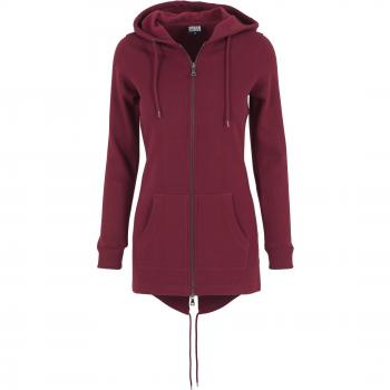 Urban Classics Ladies Sweat Parka Hooded Zip Burgundy