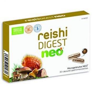 NEO | REISHI DIGEST 30 Cápsulas| Hongos de Agricultura Ecológica Certificado Halal, Kosher | Apto para Vegetarianos Sin gluten | Sin Derivados Lácteos | Tomar 1 o 2 al Día Preferiblemente en Ayunas