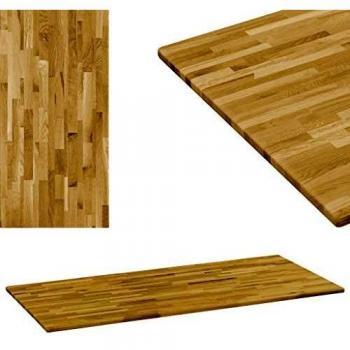 vidaXL Roble Tablero Mesa Rectangular Madera 23 mm 100x60 cm Superficie Tapa