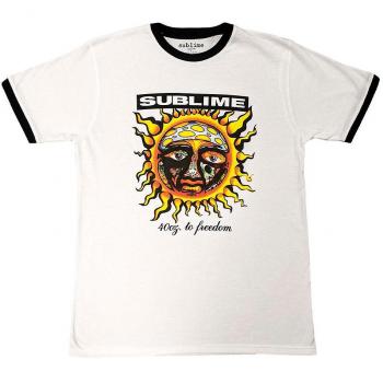 Sublime 40oz To Freedom Ringer T-Shirt White XL - 60% Cotton, 40% Polyester