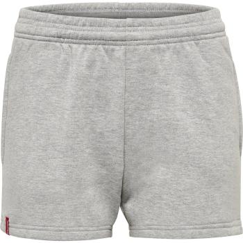 HUMMEL hmlRED BASIC SWEAT SHORTS WOMAN - Pantalones cortos de sudadera para mujer, diseño básico en color rojo, fabricados con materiales suaves y cómodos, ideales para actividades deportivas y casuales