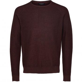 SELECTED Jersey SLHJACOB Granate de Hombre. S Rojo