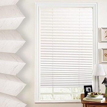 SHINY HOME® Las Persianas Plisadas Cortina Plisada Persianas Venecianas Estor Persiana Ventanilla única Cortina Plisada sin Perforar Opaco 80×130cm Beige
