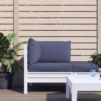 Cojines para palets 3 unidades tela Oxford color crema, beige, taupé y azul marino - Cojín decorativo de asiento para muebles de salón