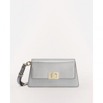 Furla Zoe Bolso de Hombro Pequeño de Piel en Plateado