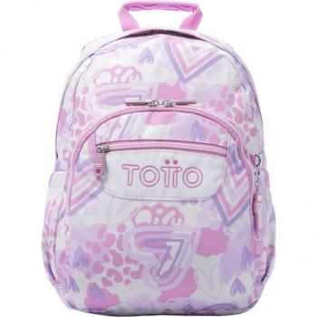 Mochila Totto Gommas Amalia Rosa Pequeña Escolar